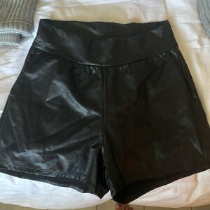 Faux leather shorts size small